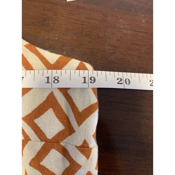 Lands End Linen Beaded Button Collar Midi Dress Coastal Grandma Size 8 - Picture 5 of 7